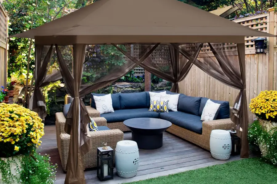 screened in pop up gazebo
